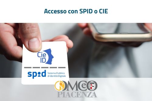 Accedi con SPID o CIE